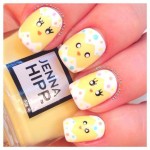 uñas pintadas de pollitos