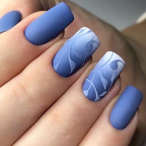 Uñas Azul Claro Decoradas (4)