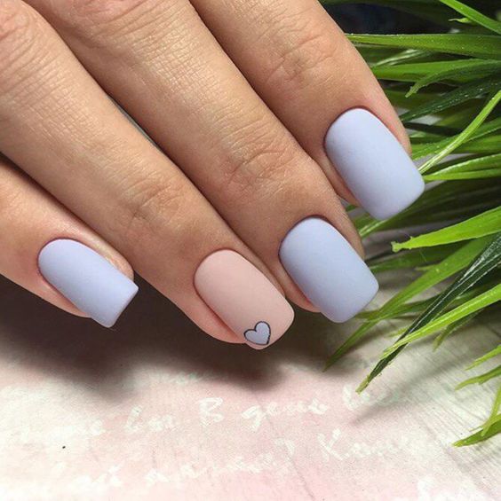 Uñas Azul Claro Decoradas (8)