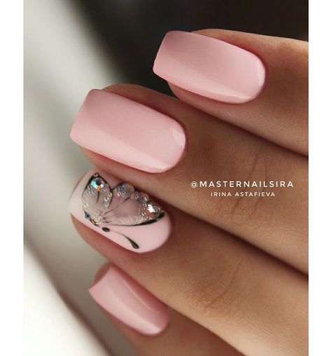 Uñas Con Piedras Sencillas (4)