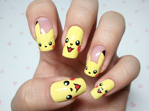 uñas de pikachu