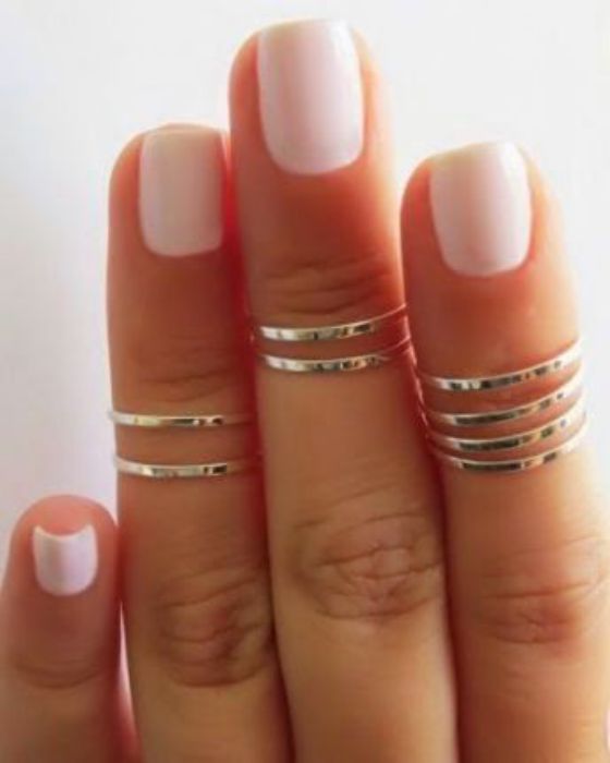 uñas rosa cortas