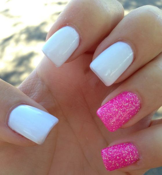 uñas acrilicas color blanco