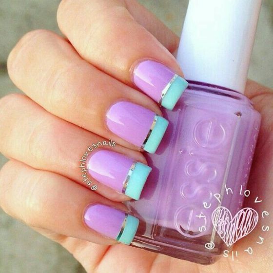 uñas acrilicas con cintas