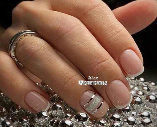 Uñas Decoradas Con Cintillas Plateadas (2)