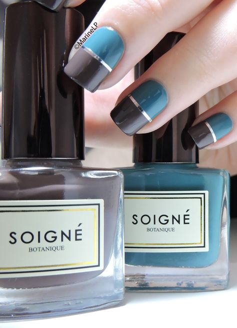 Uñas Decoradas Con Cintillas Plateadas (8)